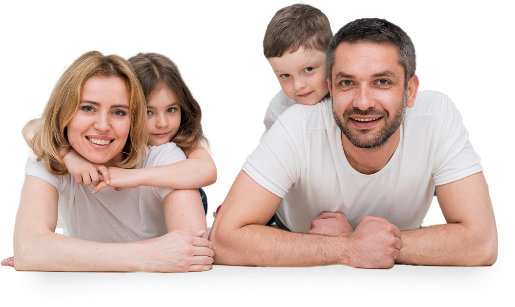 Happy family enjoying healthy living with Al Shumoos Medical Centre